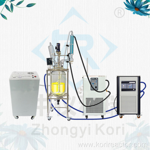 Small Jacketed glass reactor for industry